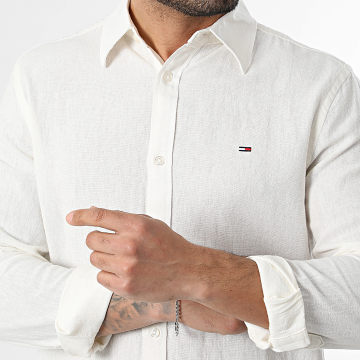 Tommy Jeans - Hemd Langarm Regular Fit Linen Blend 2761 Hellbeige