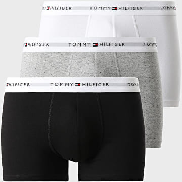 Tommy Hilfiger - Lot De 3 Boxers 3889 Blanc Noir Gris Chiné