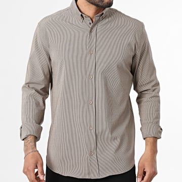 Classic Series - Chemise Manches Longues A Rayures 114 Beige