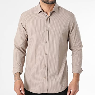 Classic Series - Chemise Manches Longues A Rayures 136 Beige