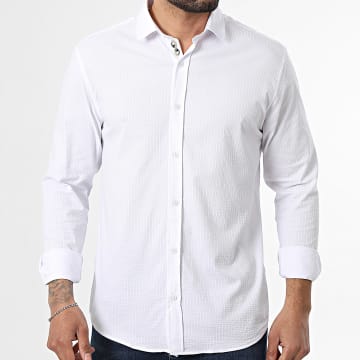 Classic Series - Chemise Manches Longues A Rayures 136 Blanc