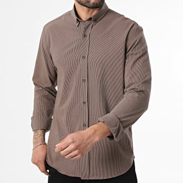 Classic Series - Chemise Manches Longues A Rayures 114 Marron