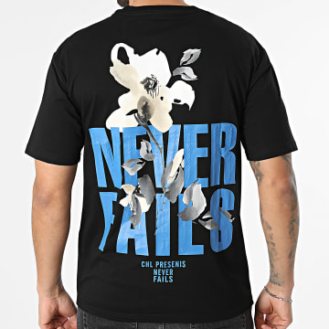 MTX - T-Shirt Oversize Large 801 Schwarz Floral