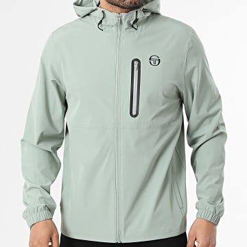 Sergio Tacchini - Veste Zippée Capuche Pelle 41129 Vert Kaki