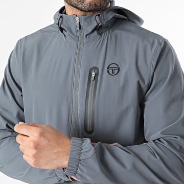 Sergio Tacchini - Veste Zippée Capuche Pelle 41129 Gris Anthracite