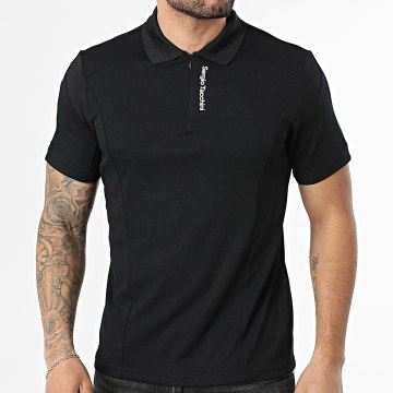 Sergio Tacchini - Polo Cuello Cremallera Manga Corta Adriatico 41425 Negro