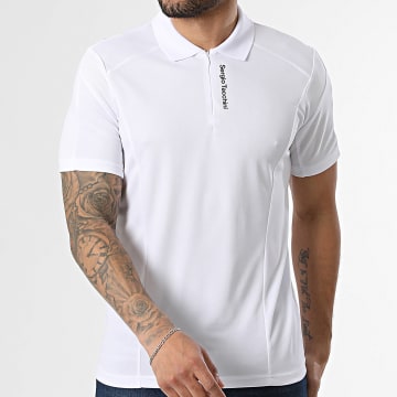 Sergio Tacchini - Polo Cuello Cremallera Manga Corta Adriatico 41425 Blanco