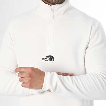 The North Face - Felpa Polare Collo Alto Zip Glacier A8HRW Beige Chiaro