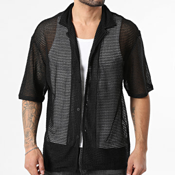 Uniplay - Chemise Manches Courtes Ajourée 095 Noir