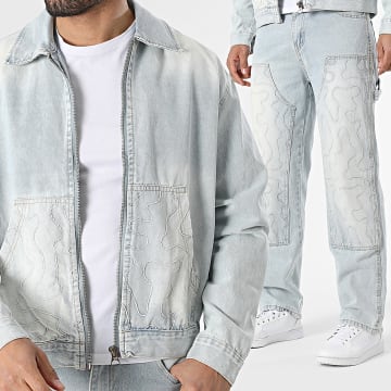 Uniplay - Set Jacke Jean Reißverschluss Und Jean 425 Blau Wash