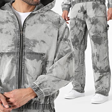 Uniplay - Conjunto Chaqueta Vaquero Con Capucha Y Cremallera Y Vaquero 410 Gris