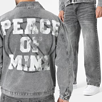 Uniplay - Tracksuit Jean Zipped Jacket And Baggy Fit Jean 456 Grey