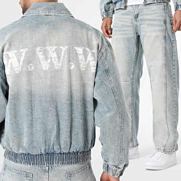 Uniplay - Set Jacke Jean Mit Reißverschluss Und Jean 455 Blu Wash