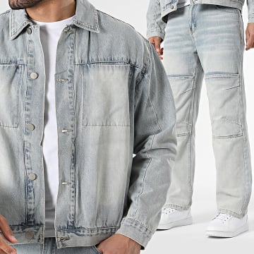 Uniplay - Set Jacke Jean und Jean Loose Fit 391 Blau Washed