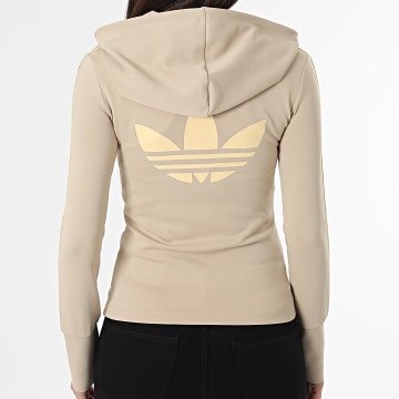 Adidas Originals - Veste Capuche Zippée A Bandes Femme KW4551 Beige
