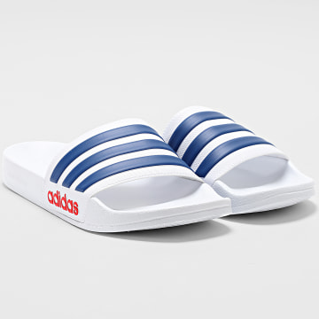 Adidas Sportswear - Claquettes Adilette Shower IH9028 Blanc Bleu Roi