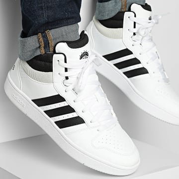 Adidas Sportswear - Baskets Montantes Hoops Mid Classic KI1032 Cloud White Core Black Orbit Grey
