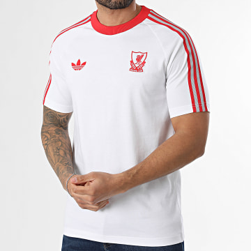 Adidas Originals - Tee Shirt A Bandes Liverpool FC Originals JZ0140 Blanc
