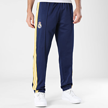 Adidas Originals - Pantalon Jogging A Bandes Real Madrid JZ9151 Bleu Marine Blanc Jaune