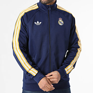 Adidas Originals - Veste Zippée A Bandes Real Madrid Originals KE3846 Bleu Marine