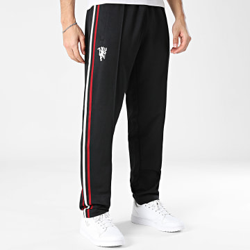 Adidas Originals - Pantalon Jogging A Bandes Manchester United FC JM5560 Noir Blanc Bordeaux