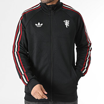 Adidas Originals - Veste Zippée A Bandes Manchester United Originals JZ2230 Noir