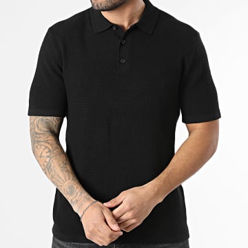 Jack And Jones - Polo Manches Courtes Maille George Noir