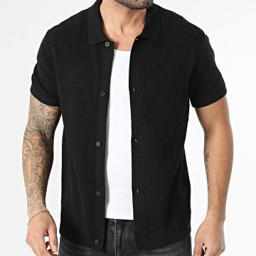 Jack And Jones - Chemise Manches Courtes Maille George Noir