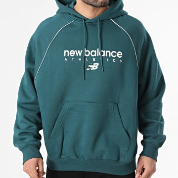 New Balance - Camisola com Capuz Oversize Trackside Fleece MT611629 Verde Garrafa