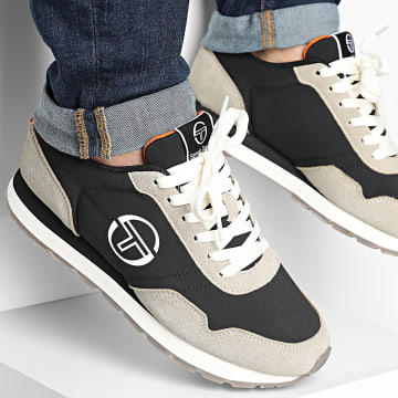 Sergio Tacchini - Zapatillas Mile LTX STM613002 Black Khaki Vintage Khaki Orange Peel