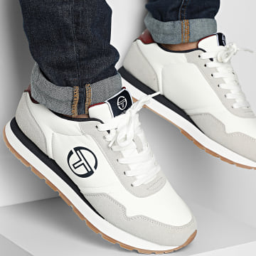 Sergio Tacchini - Zapatillas Mile LTX STM613002 Blanco Marino Rojo Oscuro