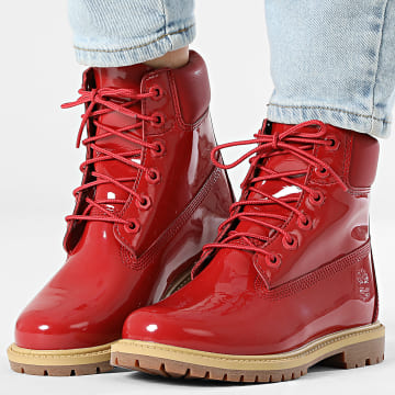 Timberland - Boots Donna Premium 6 In Lace Waterproof A43F8 Medium Red Patent Leather
