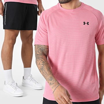 Under Armour - Conjunto T-Shirt E Calção De Treino TechWoven Wordmark 1382796 1383356 Preto Rosa