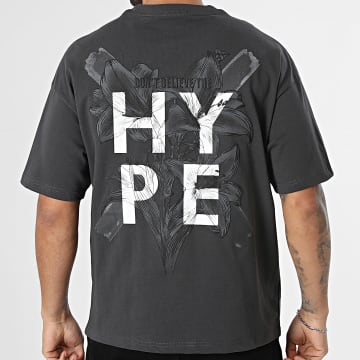 Uniplay - Oversize T-Shirt Large 03 Anthrazit Grau Floral