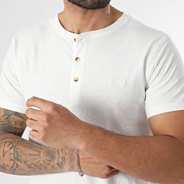 Deeluxe - T-Shirt Gola Com Botões Ternan 06T1004M Bege Claro