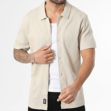 Deeluxe - Chemise Manches Courtes Texturée Turman 06T4302M Beige