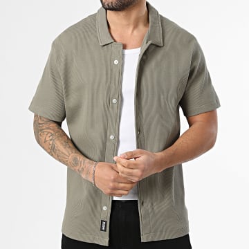 Deeluxe - Camicia Maniche Corte Testurizzata Turman 06T4302M Verde Kaki