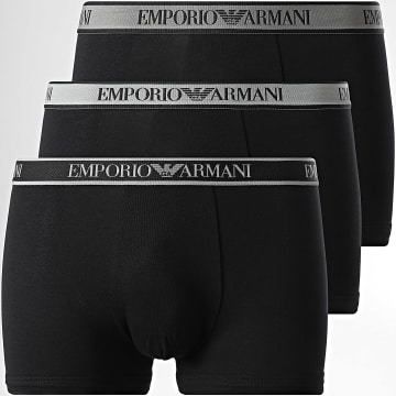 Emporio Armani - Pack de 3 Boxers EM000259-AF20669 Negro Gris