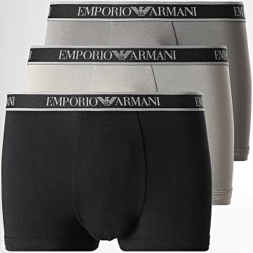 Emporio Armani - Set di 3 Boxer EM000259-AF20669 Nero Grigio
