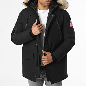 Helvetica - Parka Capucha Peluche Ned Negro