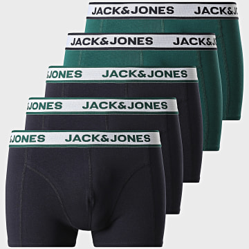 Jack And Jones - Lot De 5 Boxers Nolan Bleu Marine Vert Foncé