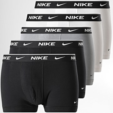 Nike - Pack di 5 Boxer KE1295 Nero Grigio Bianco