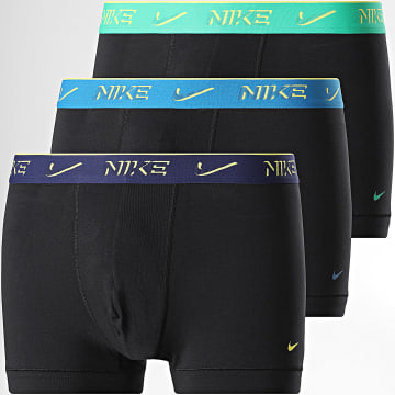 Nike - Pack de 3 boxers Essential Cotton Stretch KE1284 Negro Azul Verde Amarillo