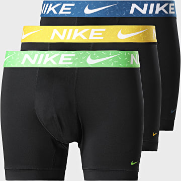 Nike - Lot De 3 Boxers Dri-Fit Essential Micro KE1157 Noir Vert Jaune Bleu