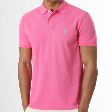 Polo Ralph Lauren - Polo Manches Courtes Custom Slim Original Player Rose Fuchsia
