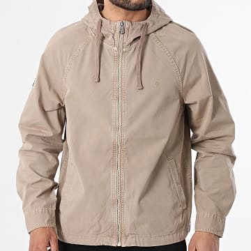 Superdry - Veste Zippée Capuche Washed Twill M5012348A Beige Foncé