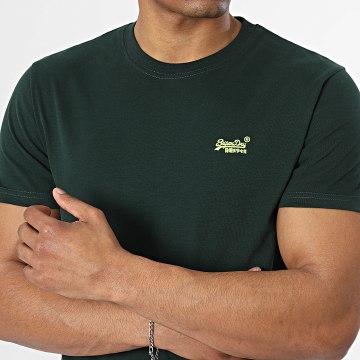 Superdry - Tee Shirt Essential Logo Embroidery M1011245A Vert Foncé