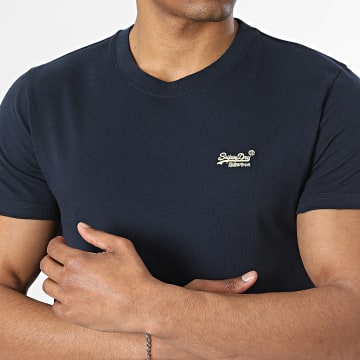 Superdry - Tee Shirt Essential Logo Embroidery M1011245A Bleu Marine Foncé