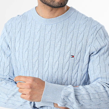 Tommy Hilfiger - Pull Classic Cable 3132 Bleu Clair Chiné