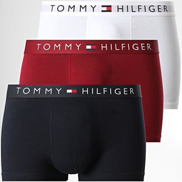 Tommy Hilfiger - Pack de 3 bóxers Stretch Cotton 3908 Azul Marino Burdeos Blanco